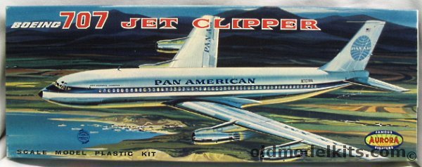 Aurora 1/104 Boeing 707 Jet Clipper Pan Am, 381-198 plastic model kit